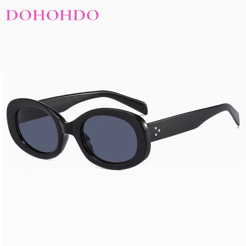 DOHOHDO Sonnenbrille, oval, Vollrand, Kunststoff, Unisex, black - Bild 2