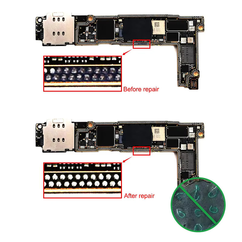 Relife RL-007GA Dot-Reparatur Löten Joint für iPhone Motherboard Jumper Draht in Gold - Bild 3