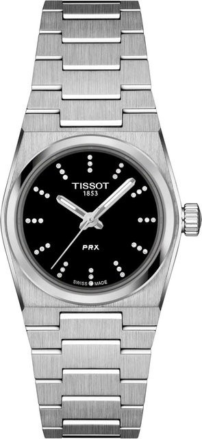 Tissot Damenuhr PRX, Quarz, Edelstahl, Schwarz, 25 mm, 10 ATM - Bild 1