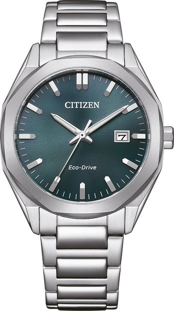Citizen Armbanduhr, Solar, Edelstahl, Grün, 38 mm, Herren - Bild 1