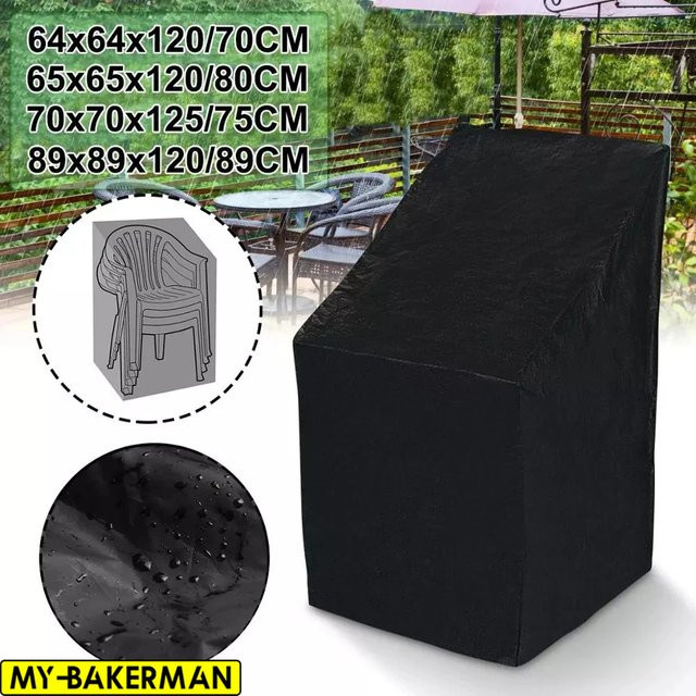 MY·BAKERMAN Wasserdichte Outdoor-Abdeckung für Gartenmöbel und Sofas aus Polyester, Schwarz - Bild 1