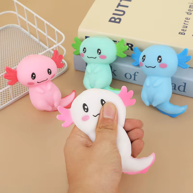 WOHLTAO Axolotl-Quetschfiguren, 1-4 Stück, mit Malzzuckergel befüllt - Bild 2