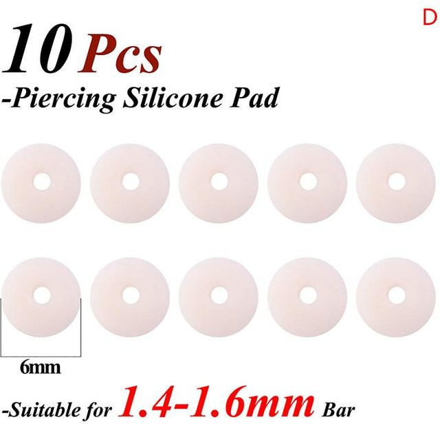 Dream nylon Silikon Piercing Schmuck Heilung Discs, White, Unisex - Bild 1