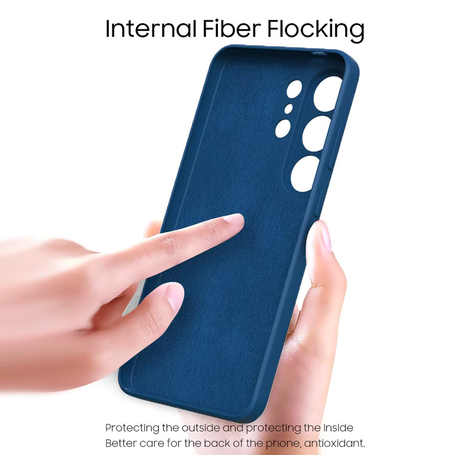 Stoßfeste Flüssigsilikonhülle für Samsung Galaxy S26 Ultra Plus in Blau - Bild 2