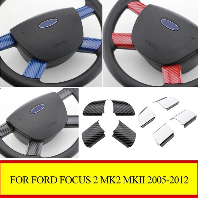 4er-Set ABS Lenkrad Panel Pailletten Zierleisten für Ford Focus 2 Mk2 2005-2012 von A Little Change - Bild 1