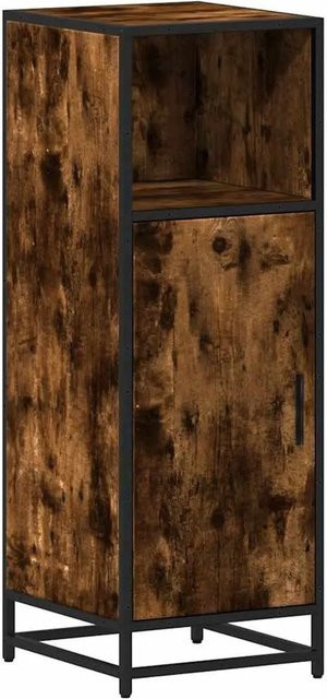 vidaXL Badschrank in Räuchereiche mit Metall, Wandmontage, B/T/H: 35 x 37,5 x 100 cm - Bild 1