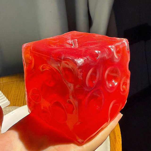 Binchi Outdoor Equipment Bunter Vaseline-Käse Squishy Stressball, rot - Bild 1