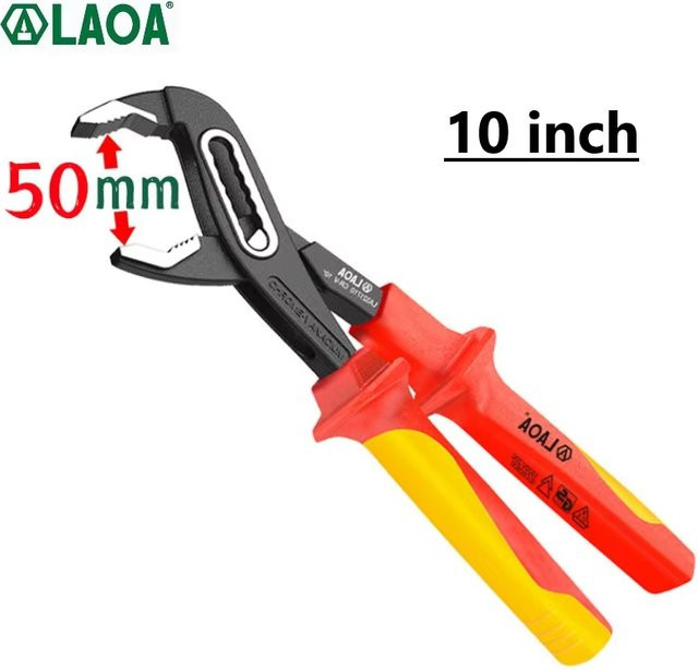 LAOA VDE Wasserpumpenschlüssel 10 Zoll isolierte Rohrzange aus Chrom-Vanadium für Elektriker - Bild 1