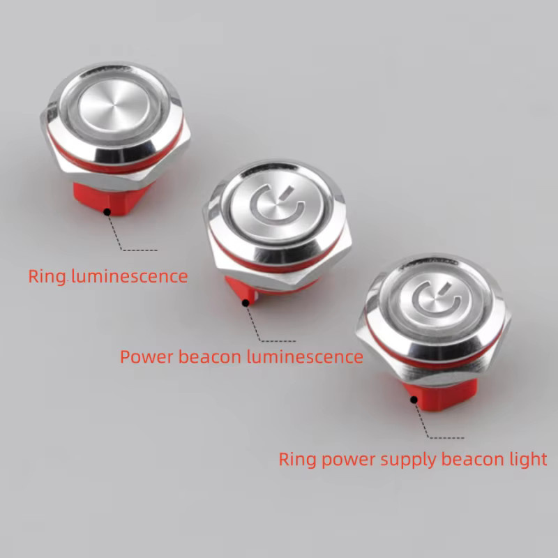 LYUNN LED-Metallschalter IP67 wasserdicht mit mehrfarbigem Display für den Außenbereich (12mm/16mm) - Bild 3