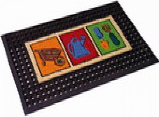 Intergard Fußmatte für Garten und Eingangsbereich aus Kokos und Gummi, Mehrfarbig, B: 60 cm, T: 40 cm - Bild 1