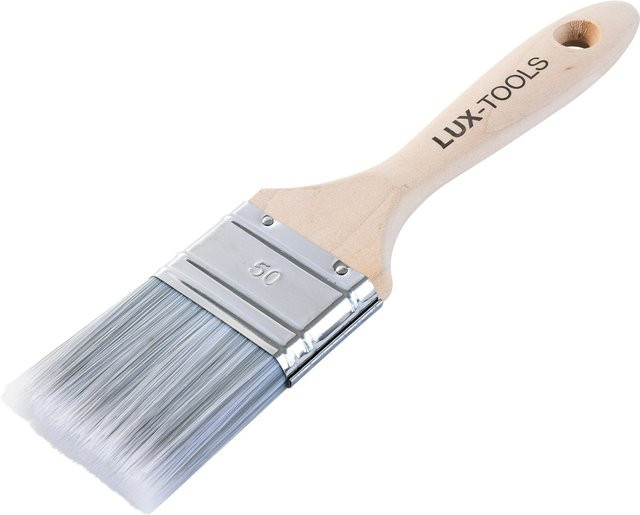 LUX-TOOLS PRO Flachpinsel für Lacke und Farben aus Synthetik, Breite: 50 mm - Bild 1