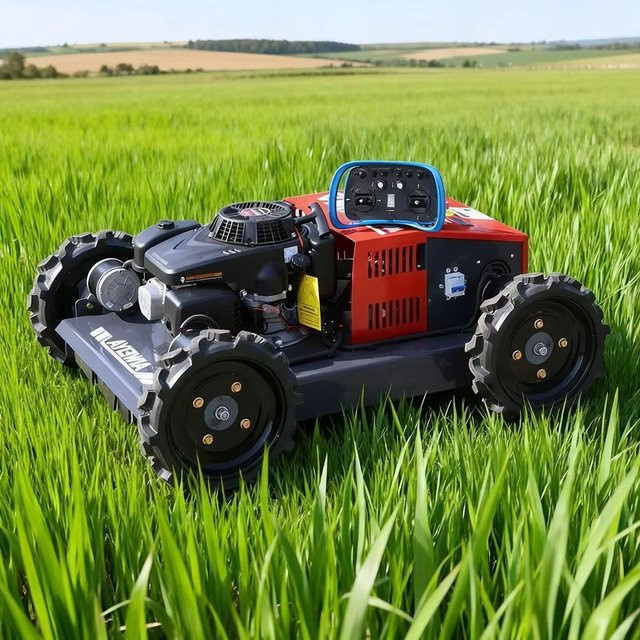 AIWEIYA Ferngesteuerter 4WD Roboter-Rasenmäher in Rot mit 500 mm Schnittbreite - Bild 1