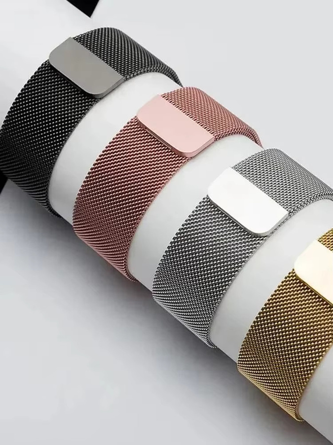 Uhrenarmband Milanaise Edelstahl, Silber, Unisex - Bild 2