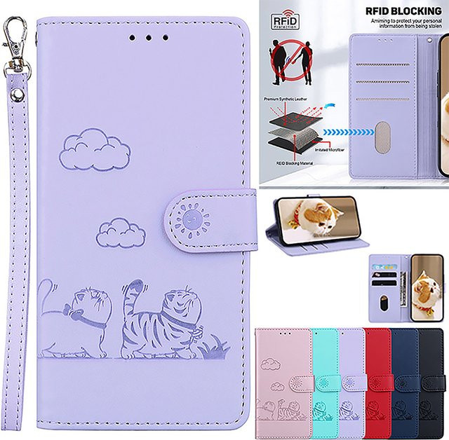 Leder-Magnetetui für Samsung Galaxy M-Serie mit Kartenfach und Brieftaschenfunktion in Rot - Bild 1