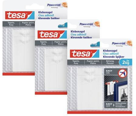 tesa Klebenagel Weiß 6 Stück - Bild 1