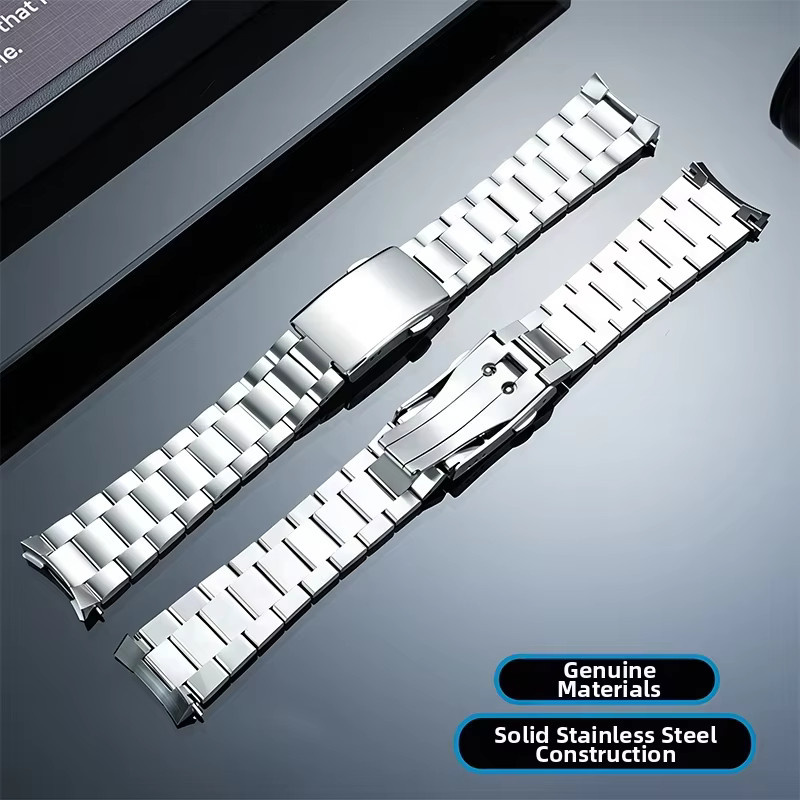 TAG HEUER Uhrenarmband Edelstahl, Silber, Herren, 21,5 mm, gebogenes Ende - Bild 5