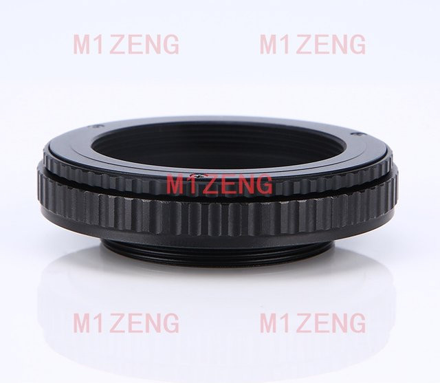 m1zeng Makro-Verlängerungsring Helikoid-Adapter M42 auf M39/L39 in Schwarz mit einstellbarem Fokus - Bild 1