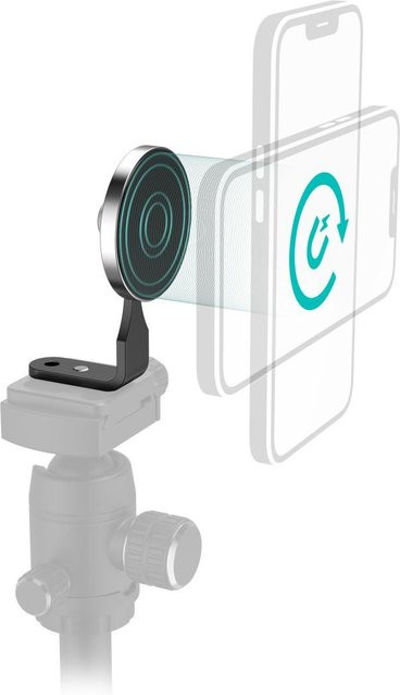Hama MagPod Magnetische Stativ-Handyhalterung für Apple iPhones 12, 13, 14 in Schwarz - Bild 1