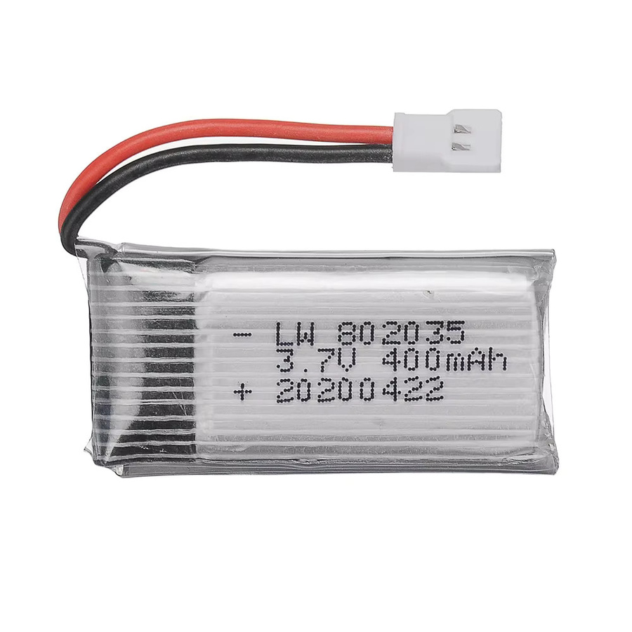 GAOLAG Lipo Akku und Ladegerät Set 3,7 V 400 mAh 35C in Weiß für RC Quadcopter Drohnen Ersatzteil X4 H107 H31 KY101 E33C E33 U816A V252 H6C - Bild 2