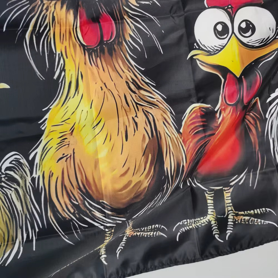 OIMG Oster-Gartenflagge Hühnerhof-Banner für die Outdoor-Dekoration aus Polyester, Mehrfarbig - Bild 3