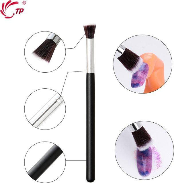 TP Nagel Dip Pulver Pinsel, 2 Stück, Nail Art Maniküre Werkzeuge - Bild 1