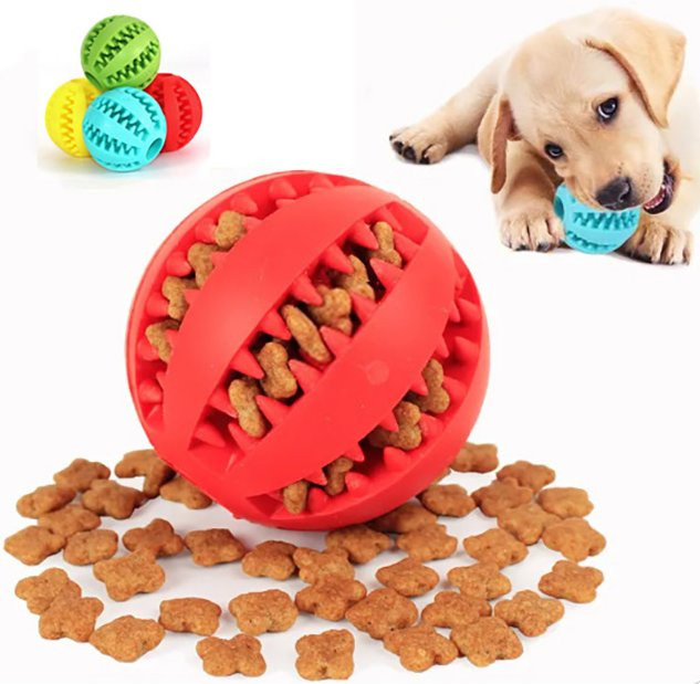 Hundespielzeug, interaktiver elastischer Weichball, zur Zahnreinigung - Bild 1