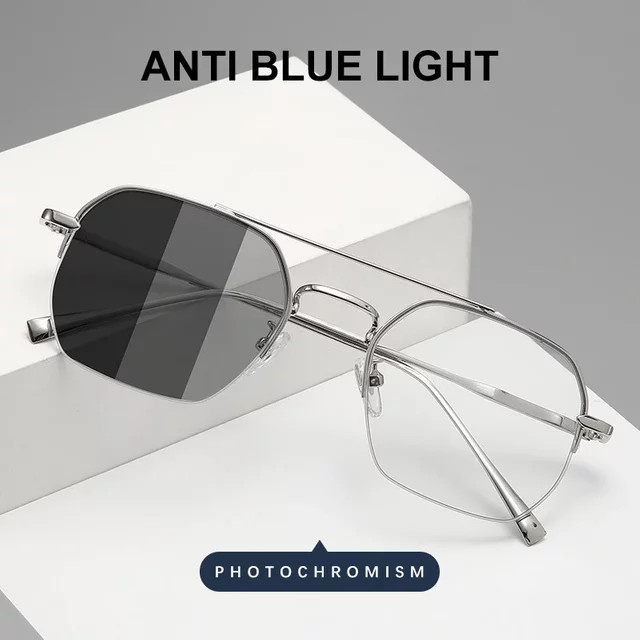 MDOD Lesebrille für Herren, Vollrand, Metall, silver - Bild 1