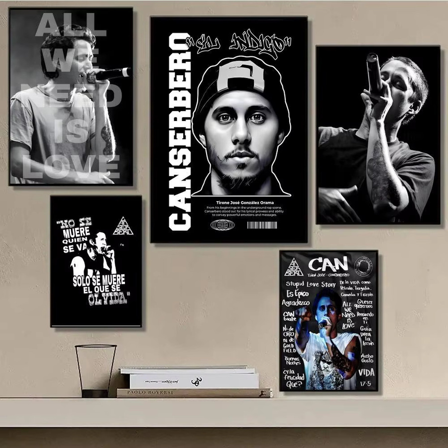 Wasserfester Wandaufkleber C-Canserbero Rapper Poster für Wohnzimmer und Schlafzimmer, Mehrfarbig - Bild 3