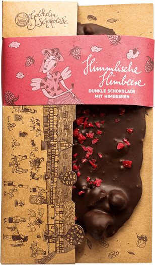 Goldhelm Dunkle Schokolade mit Himbeere 100 g - Bild 1