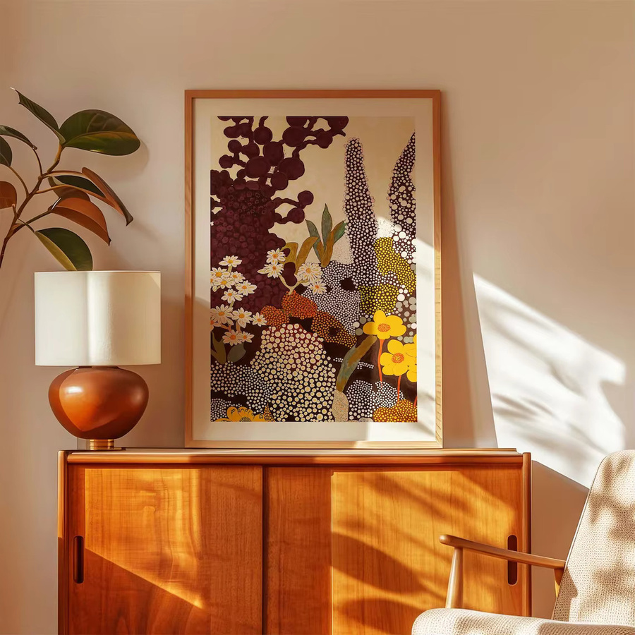 Modernes botanisches Wildblumen-Poster von SHENCHEN, abstraktes Natur-Wandkunst-Design in Mehrfarben, ungerahmter Papierdruck für dein Wohnzimmer oder Schlafzimmer - Bild 4
