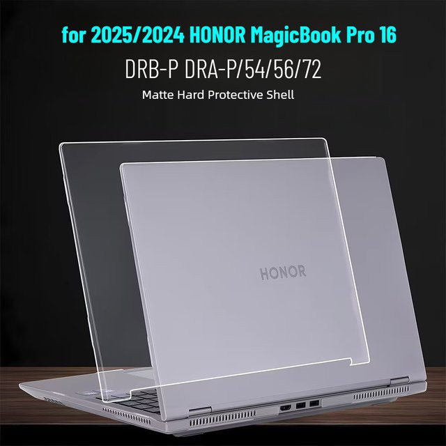 HONOR MagicBook Pro 16 Laptop-Hülle 16 Zoll Matte Hartschale Transparent Kratzfester Schutz für Modelle 2024/2025 DRB-P und DRA-P - Bild 1