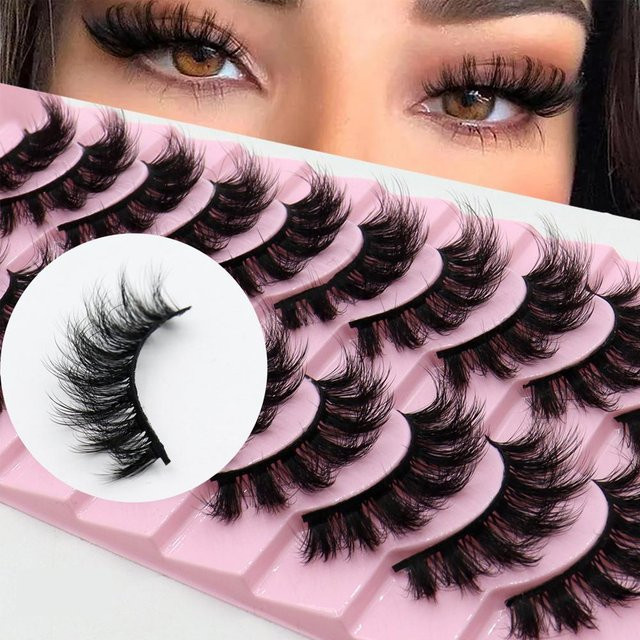 MIZIMO Beauty Falsche Wimpern, 3D, Schwarz, Matt, 10 Paar - Bild 1