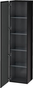 Duravit L-Cube Hochschrank Schwarz Hochglanz mit Glastüren, B/T/H: 40 x 36,3 x 176 cm - Bild 1