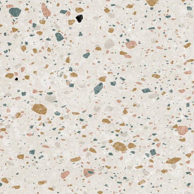 Grosfillex Wandpaneele Element 3D Optik New Terrazzo White in Stone Look, B: 260 cm, H: 37,5 cm - Bild 1