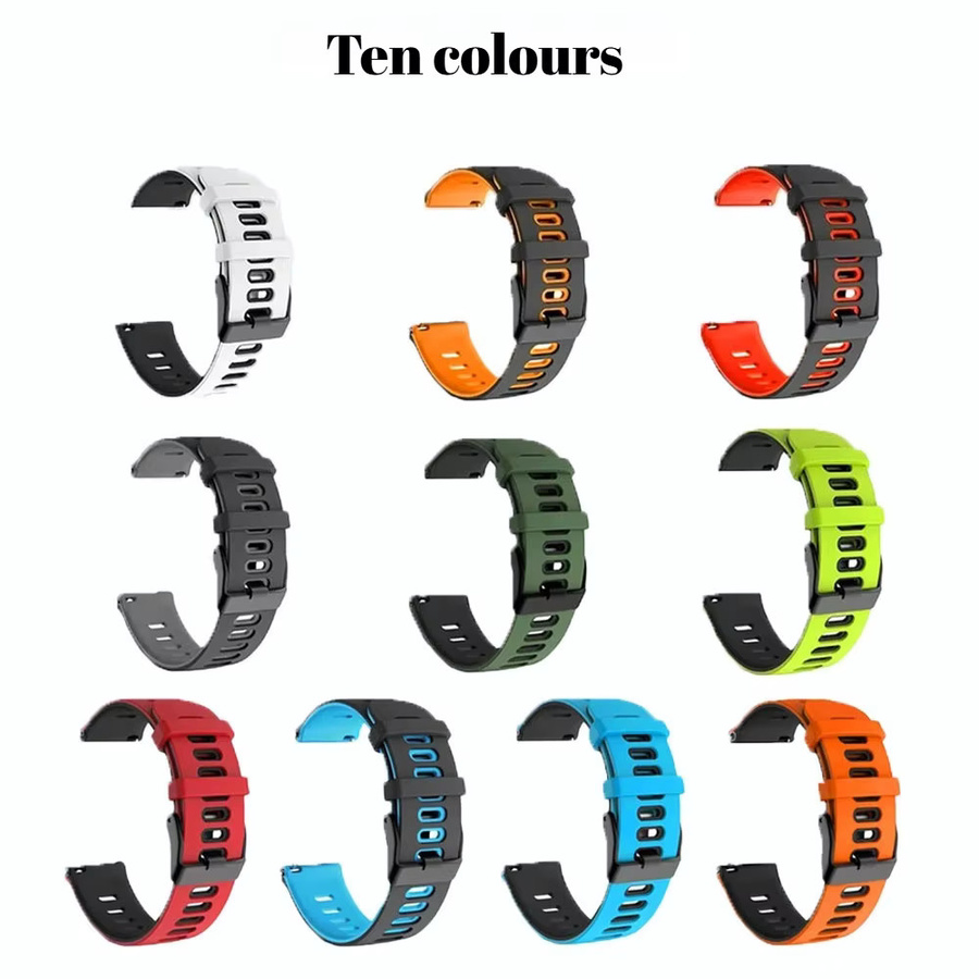 QCTOG Smartwatch-Armband Silikon, 20 mm, Weiß, Unisex - Bild 2