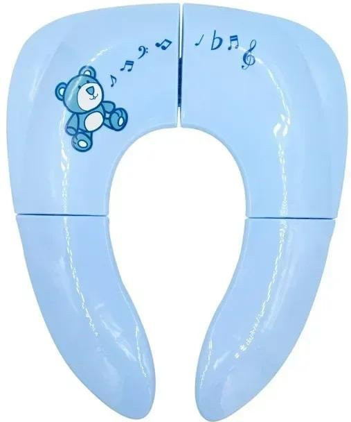 MARKET-2 Tragbares Klapp-Toilettensitzpad für Kinder in Blau aus Kunststoff und PVC, B/T/H: 35 x 25,5 x 24 cm - Bild 1