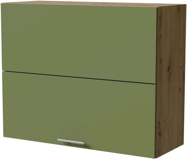 Feldmann-Wohnen Klapphängeschrank Brerra W8B/90-AV Eiche Artisan in Farngrün Matt, B/T/H: 90 x 32,5 x 72 cm - Bild 1