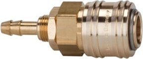 Riegler Schnellverschlusskupplung NW 7,2, MS blank, Tülle LW 10, G 1/4, Farbe: Silber - Bild 1