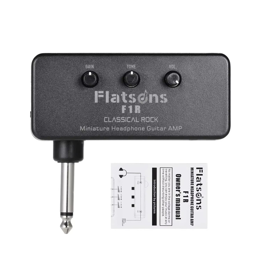 Flatsons F1R Gitarren-Bass-Verstärker in Schwarz mit 3,5 mm Kopfhöreranschluss und AUX-Eingang - Bild 2