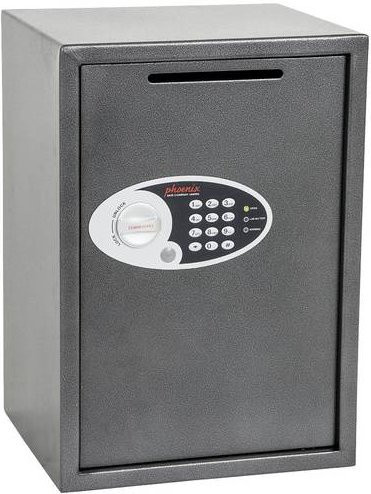 Phoenix SS0804ED VELA DEPOSIT HOME & OFFICE Tresor mit Banknoteneinwurf und Zahlenschloss in Grau - Bild 1