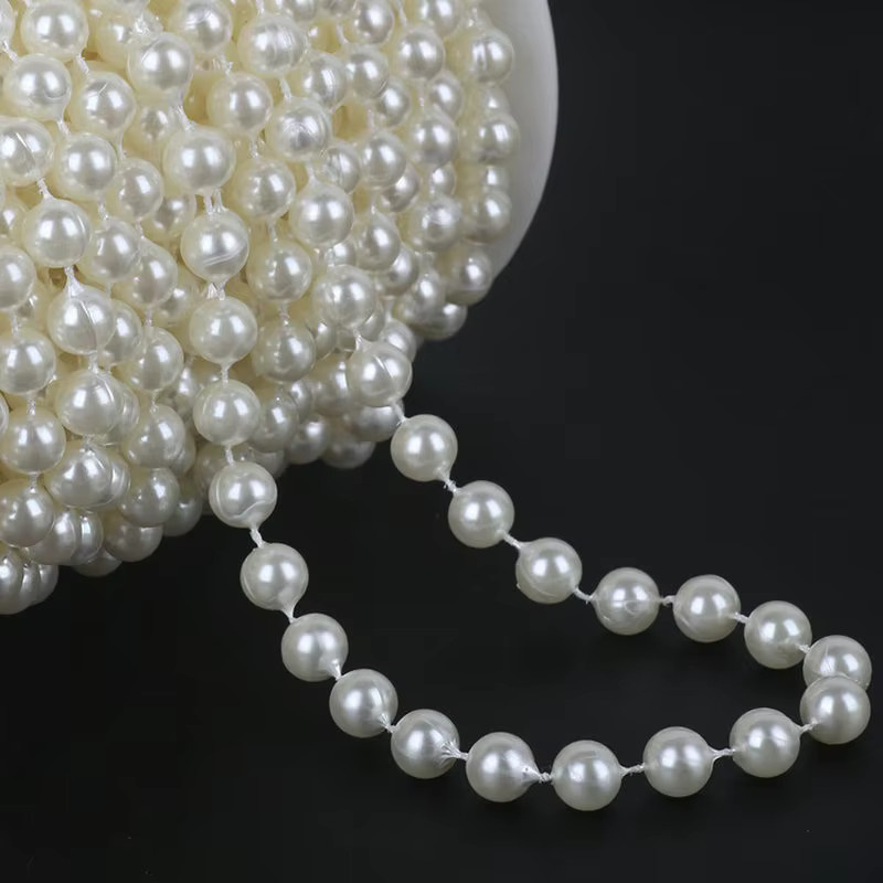 QIAO Harz-Perlen-Girlande in verschiedenen Größen von 3 bis 10 mm für DIY-Handwerk, Hochzeit, Party und Weihnachtsbaumdekoration - Bild 5