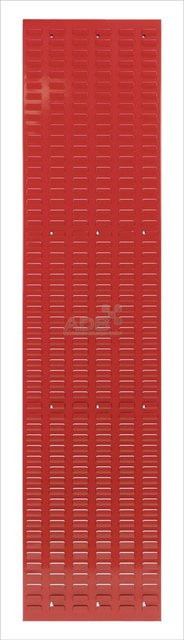 PROREGAL Orthogonale Schlitzplatte aus Stahl in Verkehrsrot, H x B: 197,5 x 45,6 cm - Bild 1