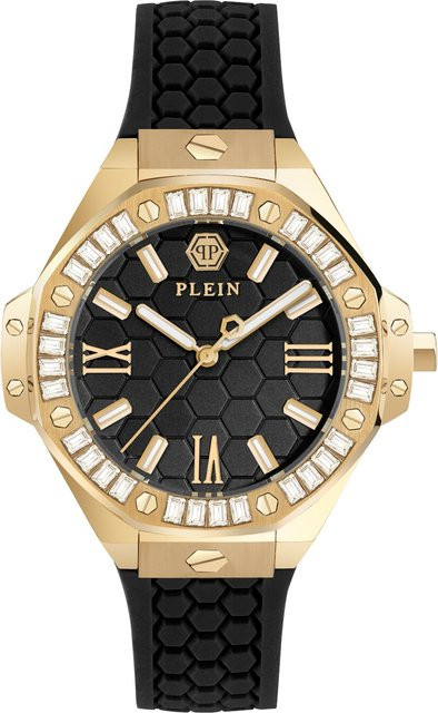 Philipp Plein Damenuhr, Quarz, Edelstahl, 39 mm, Schwarz, 5 ATM - Bild 1