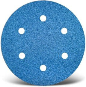 Menzer Klett-Schleifscheiben Ø 150 mm K60 6-Loch Set 25 Stück in Blau für Holz und Metall - Bild 1