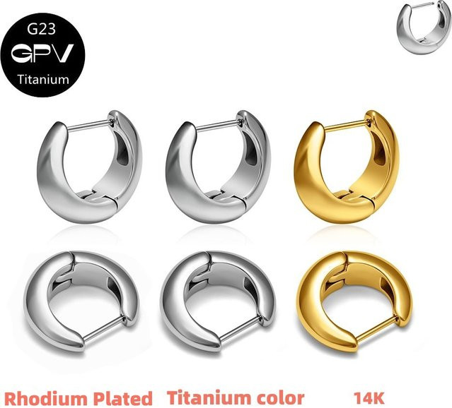 Ohrringe Titan, 14K Gold, Damen - Bild 1