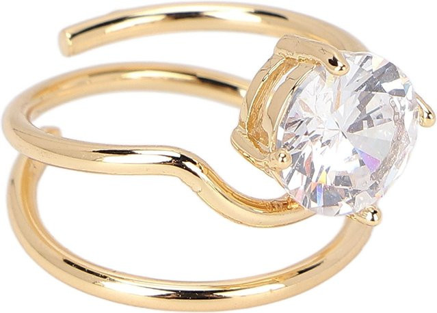 Koogeelife Nagelring Kupfer, Weißgold, Kristall, Damen - Bild 1