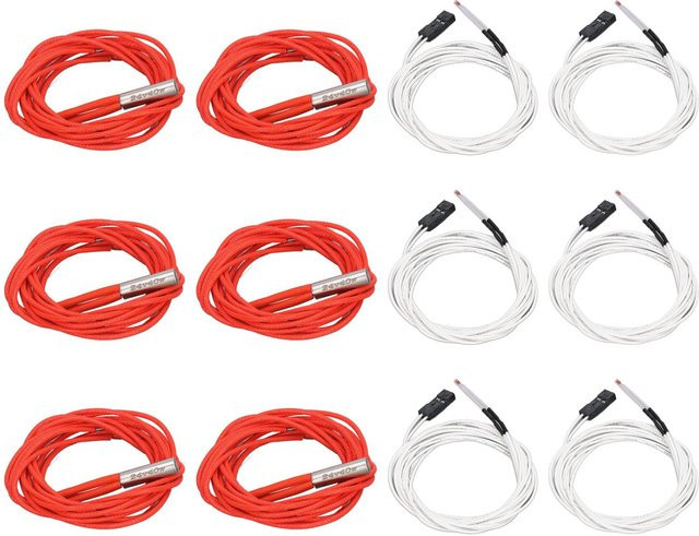 TOMTOP JMS 6er-Set Thermistor-Drähte mit Anschlussklemme und 24V 40W Heizpatronen für 3D-Drucker Hot-End Zubehör, Rot - Bild 1