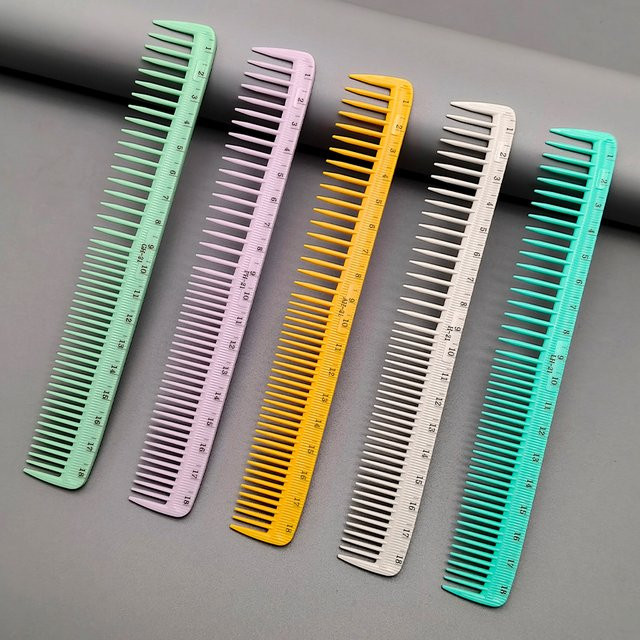 Haarschneidekamm mit Größenskala und spiralförmigem Zahnendesign, Unisex - Bild 1
