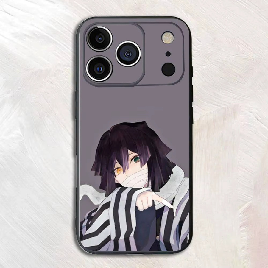 D-Demon Anime Obanai Iguro Silikon Softphone Hülle für iPhone 17 16 15 14 13 12 11 Pro Max Plus mini XS XR SE Cover, Multicolor - Bild 2