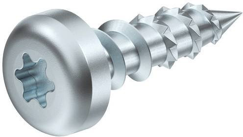 OBO Bettermann Gewindefurchende Schrauben Phillips Kreuzschlitz, Stahl verzinkt, Silber, 100 Stück, Durchmesser: 5 mm, Länge: 20 mm - Bild 1